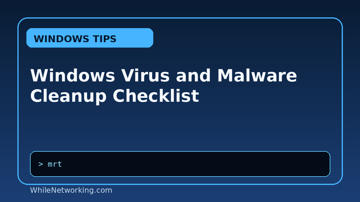 Windows Virus and Malware Cleanup Checklist featured image
