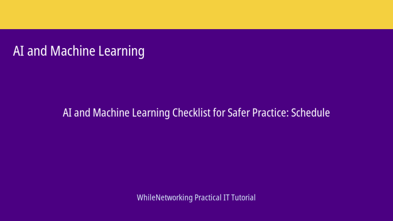 AI and Machine Learning tutorial featured image: Checklist for Safer Practice