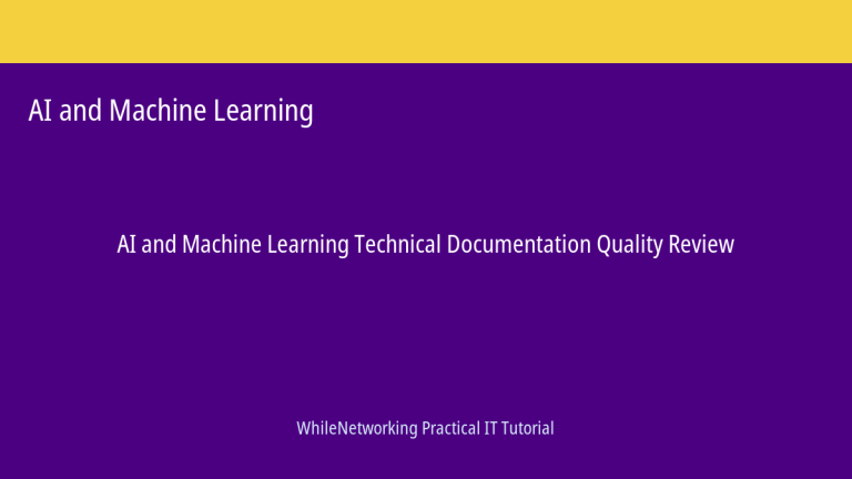AI and Machine Learning tutorial featured image: Technical Documentation Quality Review