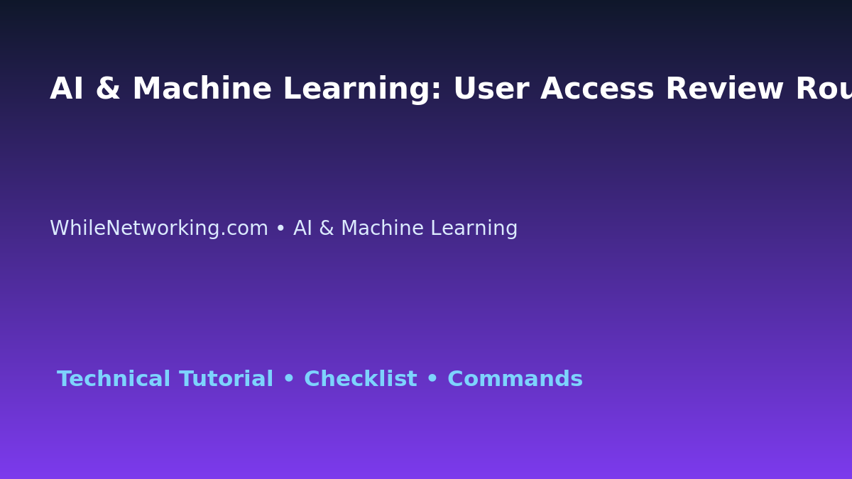 AI & Machine Learning: User Access Review Routine for IT Professionals featured image
