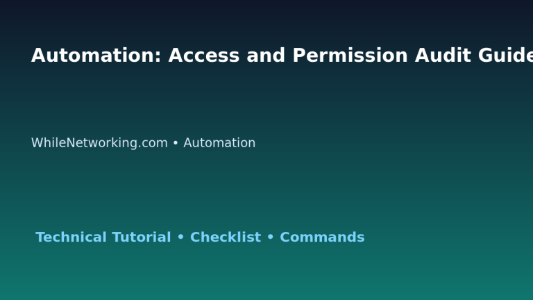 Automation: Access and Permission Audit Guide for IT Professionals featured image