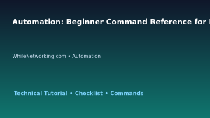 Automation: Beginner Command Reference for IT Professionals featured image