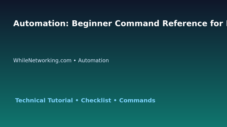 Automation: Beginner Command Reference for IT Professionals featured image