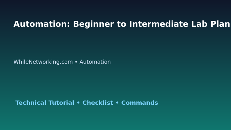 Automation: Beginner to Intermediate Lab Plan for IT Professionals featured image