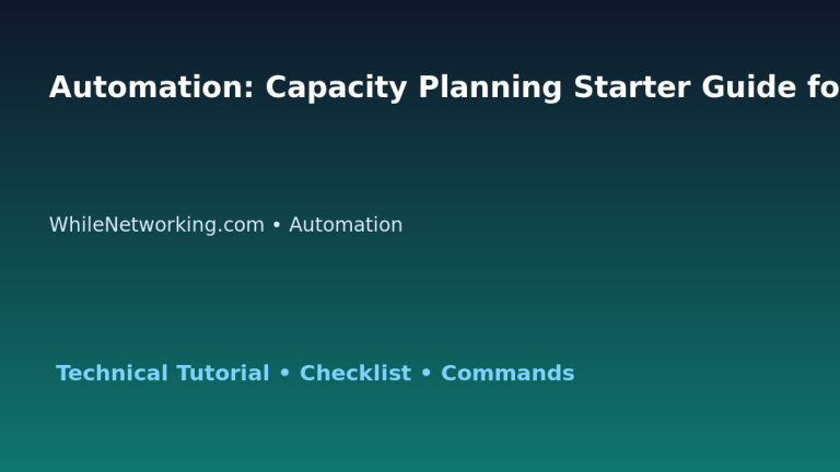 Automation: Capacity Planning Starter Guide for IT Professionals 3 Automation: Capacity Planning Starter Guide for IT Professionals featured image