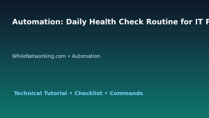 Automation: Daily Health Check Routine for IT Professionals featured image