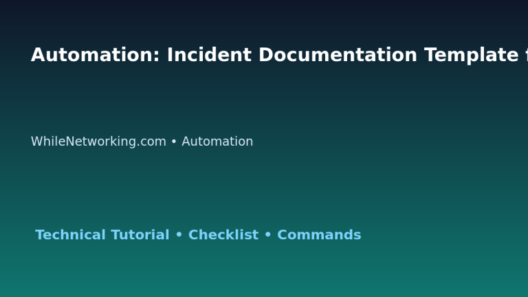 Automation: Incident Documentation Template for IT Professionals featured image