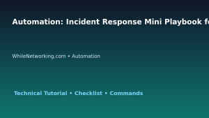 Automation: Incident Response Mini Playbook for IT Professionals featured image