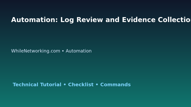Automation: Log Review and Evidence Collection for IT Professionals featured image