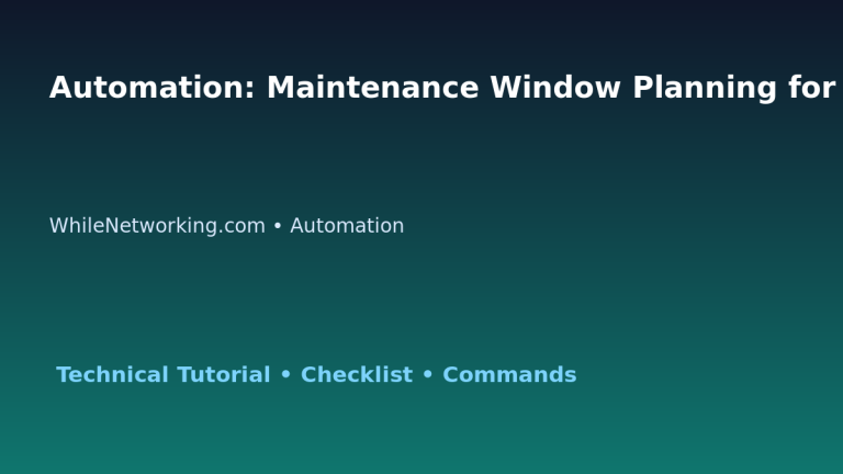 Automation: Maintenance Window Planning for IT Professionals featured image