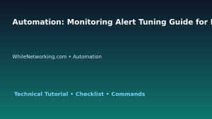 Automation: Monitoring Alert Tuning Guide for IT Professionals featured image