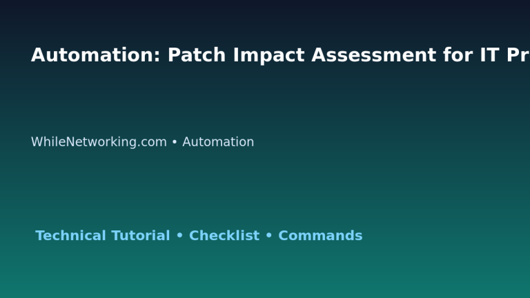 Automation: Patch Impact Assessment for IT Professionals featured image
