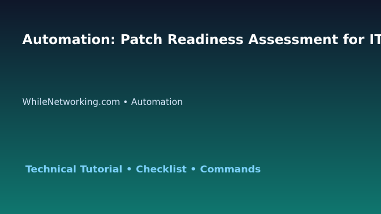 Automation: Patch Readiness Assessment for IT Professionals featured image
