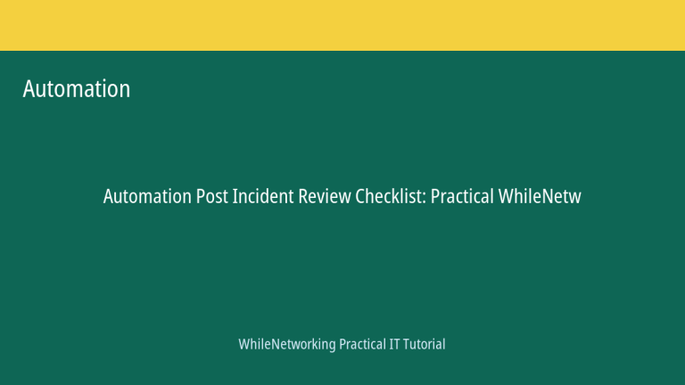 Automation tutorial featured image: Post Incident Review Checklist