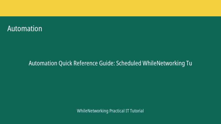 Automation tutorial featured image: Quick Reference Guide