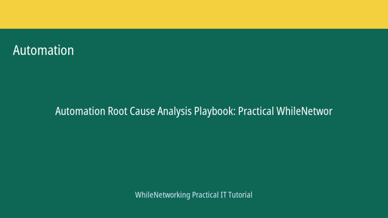 Automation tutorial featured image: Root Cause Analysis Playbook