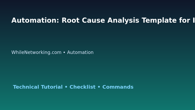 Automation: Root Cause Analysis Template for IT Professionals featured image