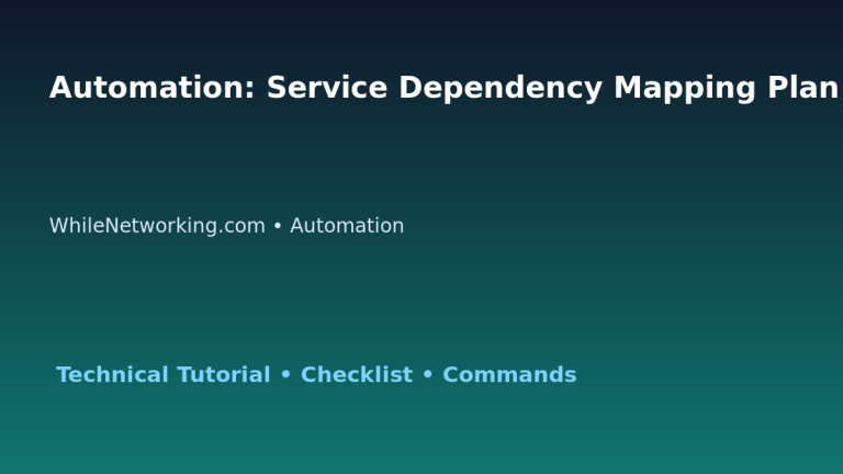 Automation: Service Dependency Mapping Plan for IT Professionals featured image