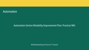 Automation tutorial featured image: Service Reliability Improvement Plan