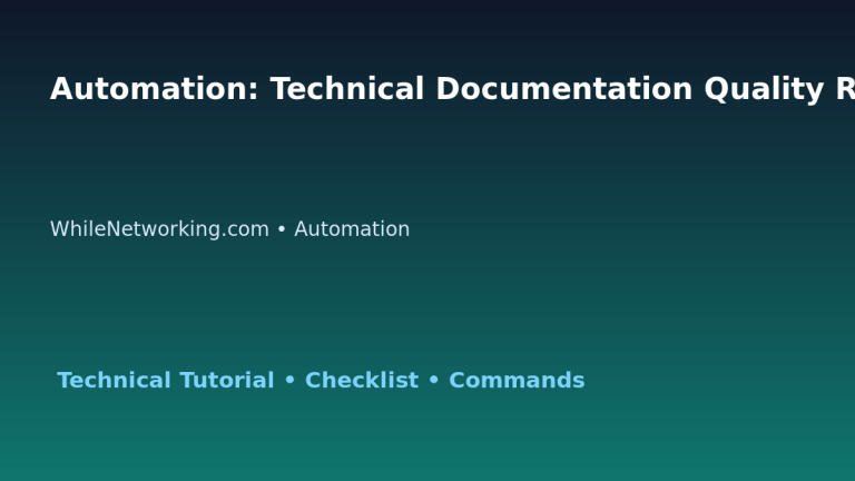Automation: Technical Documentation Quality Review for IT Professionals featured image