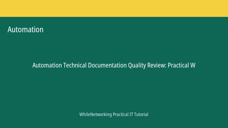 Automation tutorial featured image: Technical Documentation Quality Review