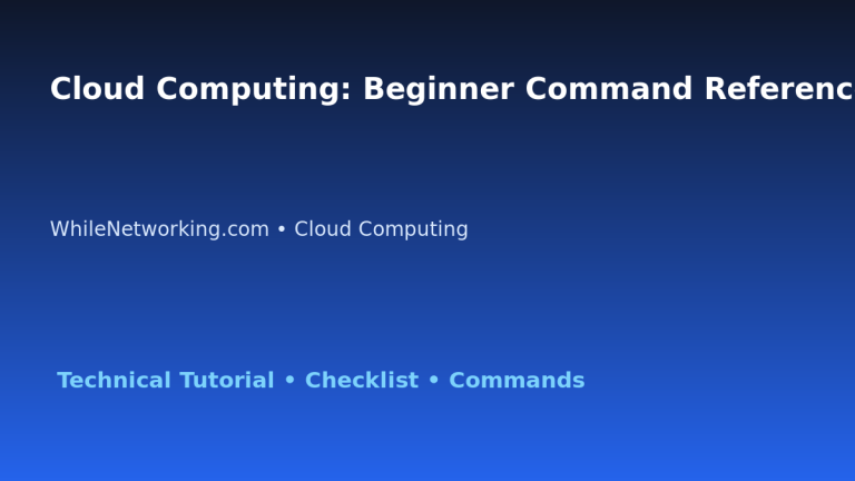 Cloud Computing: Beginner Command Reference for IT Professionals featured image