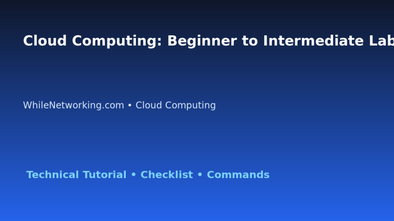 Cloud Computing: Beginner to Intermediate Lab Plan for IT Professionals featured image