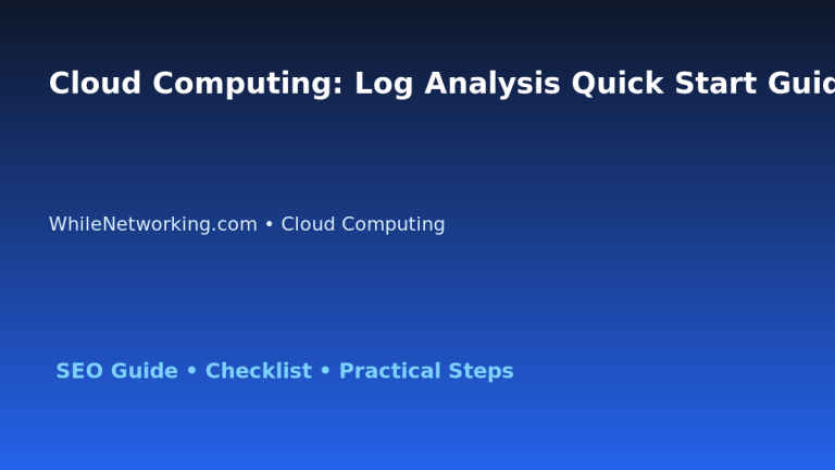 Cloud Computing: Log Analysis Quick Start Guide for IT Professionals featured image