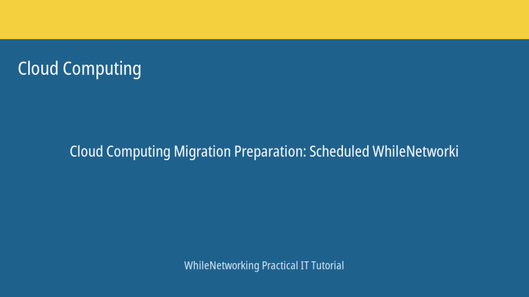 Cloud Computing tutorial featured image: Migration Preparation