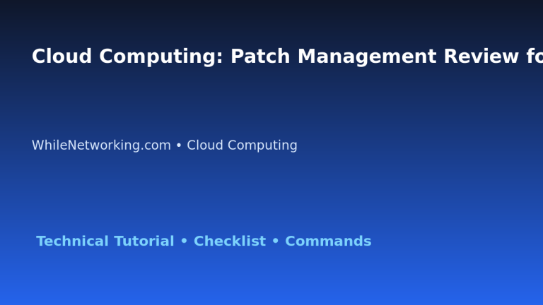 Cloud Computing: Patch Management Review for IT Professionals featured image