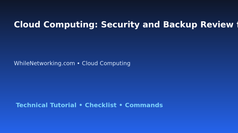 Cloud Computing: Security and Backup Review for IT Professionals featured image