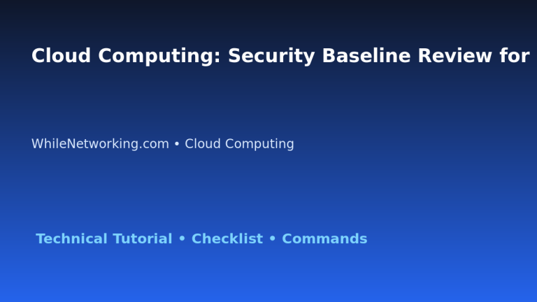 Cloud Computing: Security Baseline Review for IT Professionals featured image