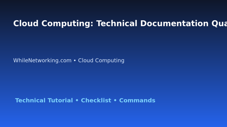 Cloud Computing: Technical Documentation Quality Review for IT Professionals 2 Cloud Computing: Technical Documentation Quality Review for IT Professionals featured image