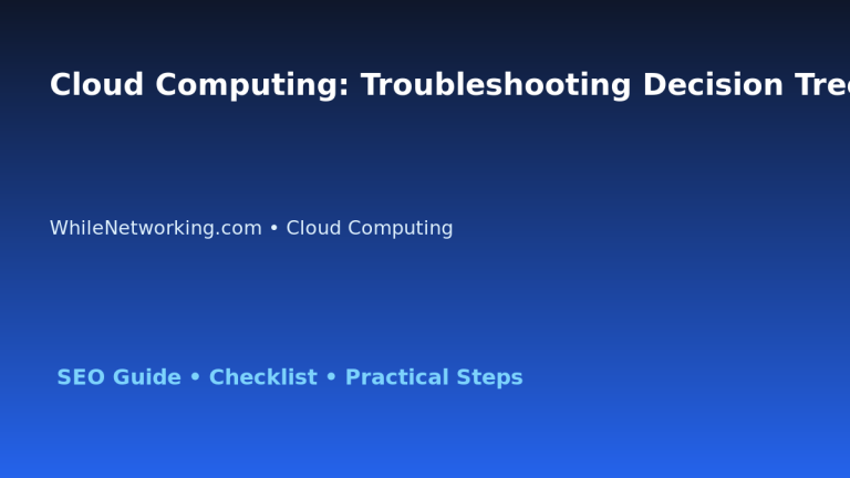 Cloud Computing: Troubleshooting Decision Tree for IT Professionals featured image