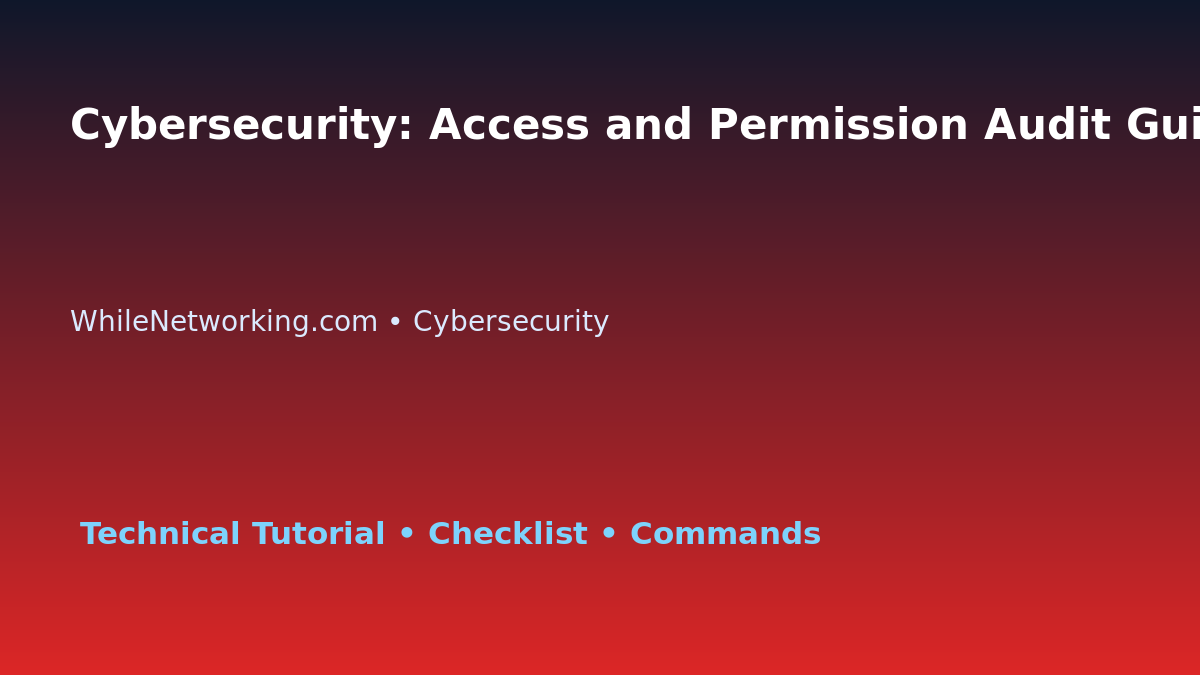 Cybersecurity: Access and Permission Audit Guide for IT Professionals featured image
