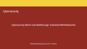 Cybersecurity tutorial featured image: Admin Task Walkthrough