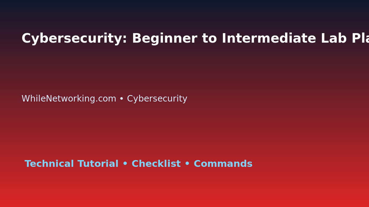 Cybersecurity: Beginner to Intermediate Lab Plan for IT Professionals featured image