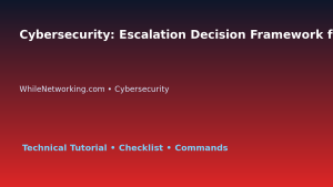 Cybersecurity: Escalation Decision Framework for IT Professionals featured image