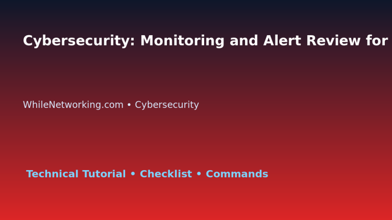 Cybersecurity: Monitoring and Alert Review for IT Professionals featured image