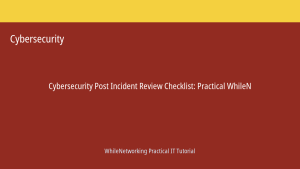 Cybersecurity tutorial featured image: Post Incident Review Checklist