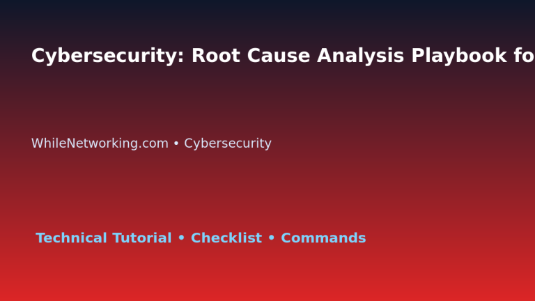 Cybersecurity: Root Cause Analysis Playbook for IT Professionals featured image