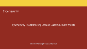 Cybersecurity tutorial featured image: Troubleshooting Scenario Guide
