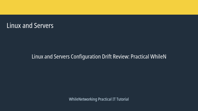 Linux and Servers tutorial featured image: Configuration Drift Review