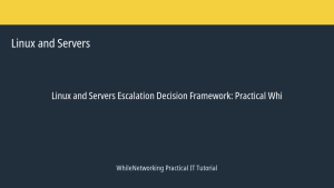 Linux and Servers tutorial featured image: Escalation Decision Framework