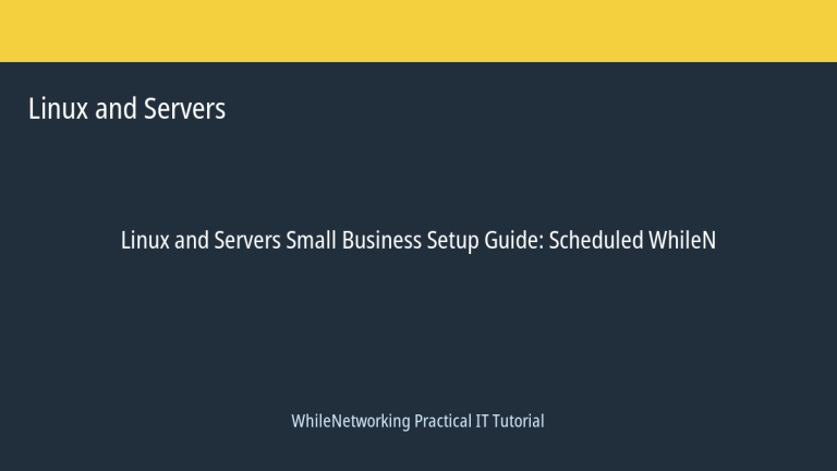 Linux and Servers tutorial featured image: Small Business Setup Guide