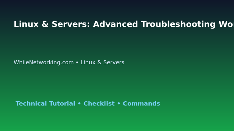 Linux & Servers: Advanced Troubleshooting Workflow for IT Professionals featured image