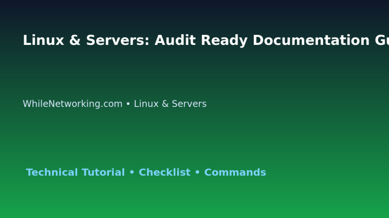Linux & Servers: Audit Ready Documentation Guide for IT Professionals featured image