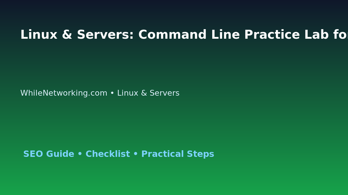 Linux & Servers: Command Line Practice Lab for IT Professionals featured image