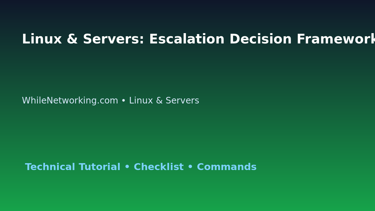 Linux & Servers: Escalation Decision Framework for IT Professionals featured image
