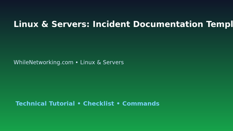 Linux & Servers: Incident Documentation Template for IT Professionals featured image
